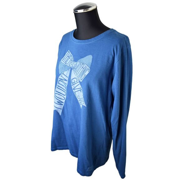 Life Is Good Blue There is Nothing I Wouldn't Give Long Sleeve T-Shirt-Women's L - Picture 2 of 8